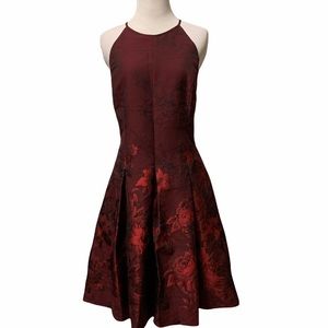 White house black market fully lined Crimson halter style dress, size 8, new